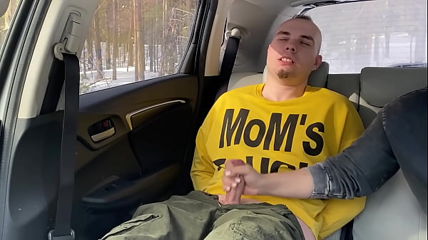 I was tied up in the_car and madeto cum