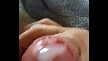 Solo cock teasing and orgasm