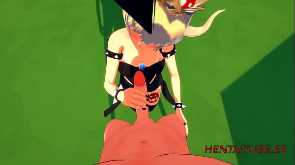 Mario Bross Hentai 3D Bowsette jerkoff &Blowjob multi orgasmcumshot