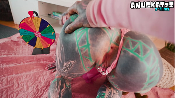Tattooed cam tease gets caught off guard and fucked live