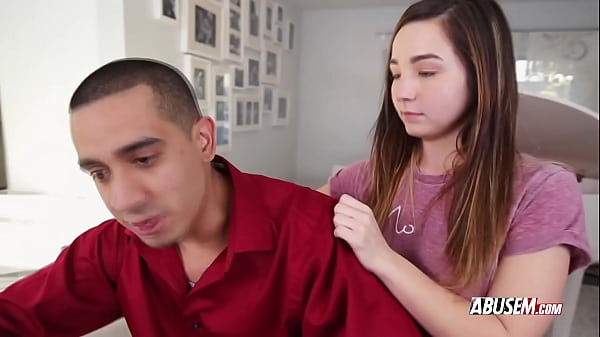 Stressed out_Bruno comes home to give his chick a rough drilling