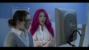 2 Girls 1 Trans - Futa Lesbian Threesome with Leana Lovings Lily Lou & Octavia Red 