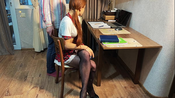 Student MyRedFoxGirlin a sexy outfit and with a bigass seduced hermath teacher TRAILER