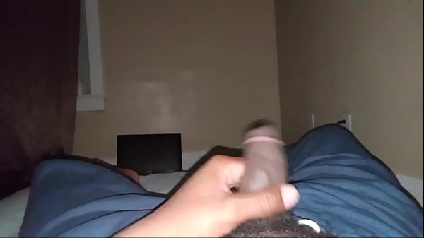 In bed massaging my_cock while it s_dry pt1