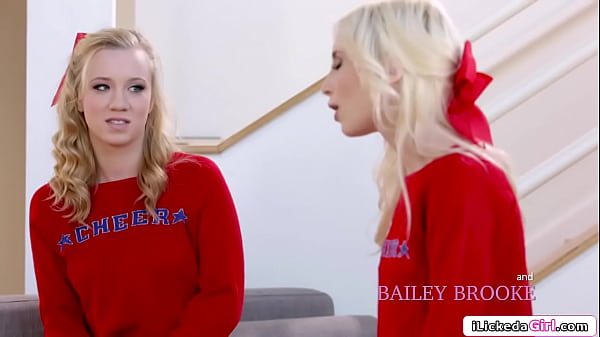 Blonde lesbian wants to have sex with her stepsis in exchange for cheerdance teen agrees licks and fingers her stepsiblings shaved pussy