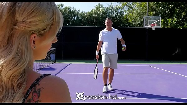 PASSION-HD Petite blonde Bella Rose fucks tennis instructor