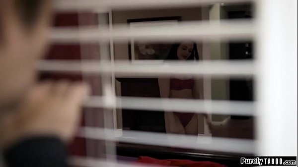 Woman is all dressed up expecting her hubby but its her stalker walking in.Instead of being afraid she tells him shes been waiting.He grabs her by her throat and her on the bed.He ties her hands and eats her.She throats him and is fucked rough 