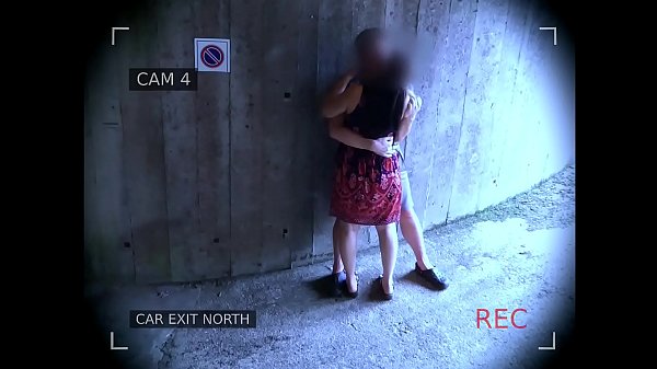 Play MP4 - Young couple fucks in front of the garage exit and is caught by the surveillance camera