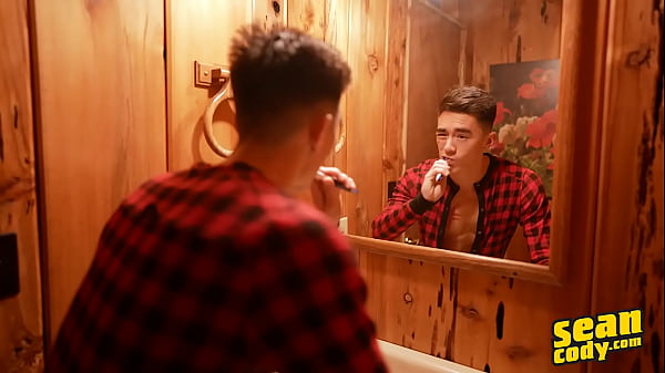 Play MP4 - A Random Dude Comes In The Cabin Starts Looking Around When He Stumbles Upon The Group Sex Upstairs - Sean Cody