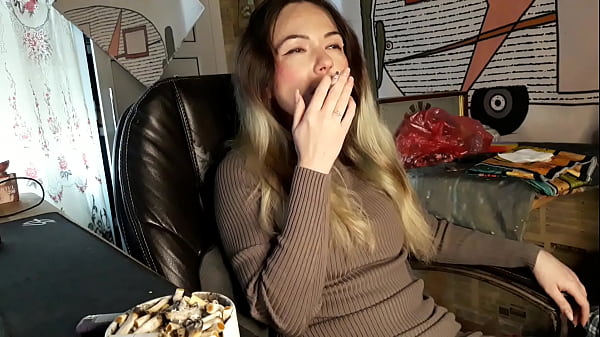 Play MP4 - modest wife smokes a cigarette