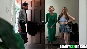 Pervy Stepdad Bangs Stepdaughter & Stepmom In 3some thumbnail
