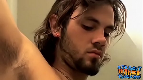 Jock strips and masturbates all alone 