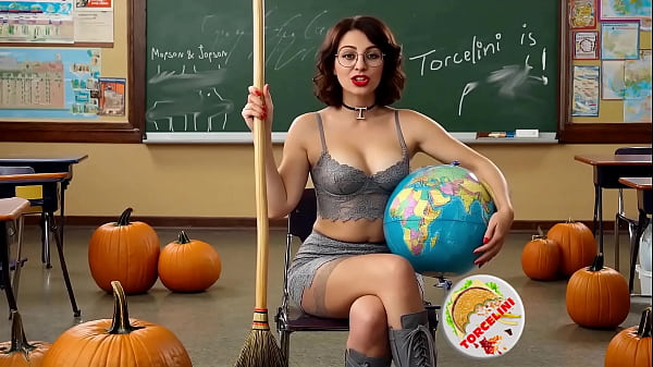 Torcelini halloween lesson witch teacher broomstick ride sfw 