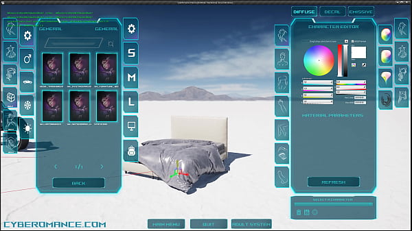 Cyberomance alpha vr rig character test 