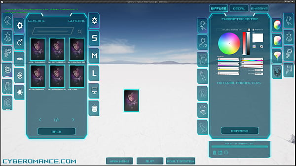 Cyberomance alpha vr rig character test 