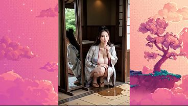 Horny japanese princess ai generated