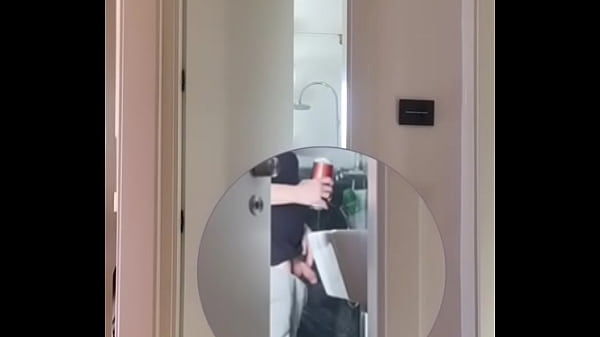 Amateur boy caught pissing on hidden cam