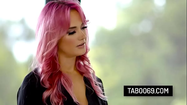 Pink hair stepmother suck and rides on her stepson's hard cock 