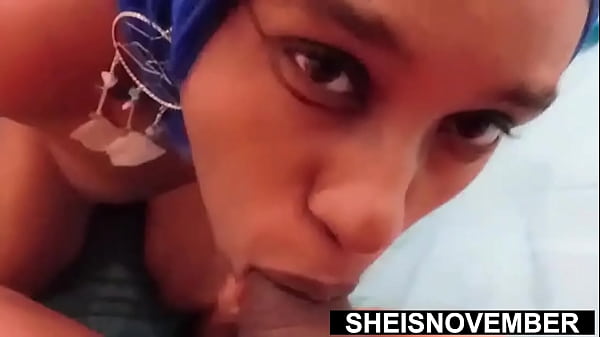 Taboo tongue spraying with step father sticky sperm in cute ebony geek step daughter sheisnovember shy throat with giant boobs and erect nipples out sneaking into her room for pov blowjob & cumshot facial by msnovember