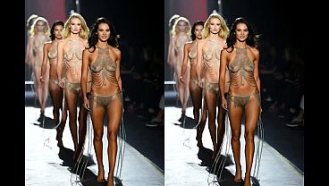 Ai fashion show in 3d on a runway vr goggles required 