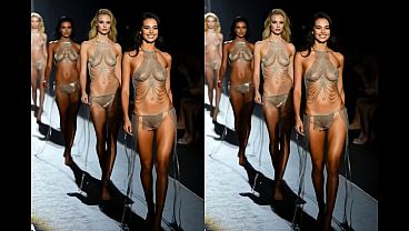 Ai fashion show in 3d on a runway vr goggles required