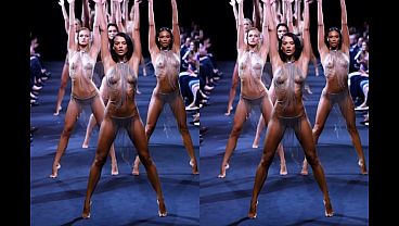 Ai fashion show in 3d on a runway vr goggles required