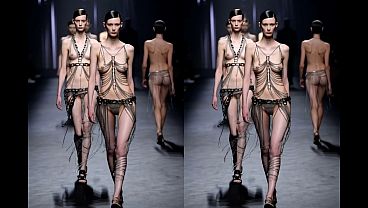 Ai fashion show in 3d on a runway vr goggles required 