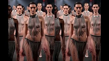 Ai fashion show in 3d on a runway vr goggles required 