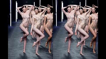 Ai fashion show in 3d on a runway vr goggles required