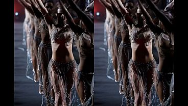Ai fashion show in 3d on a runway vr goggles required 