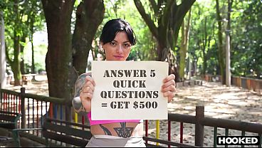 Nonton Public Survey Leads To Wild Threesome thumbnail