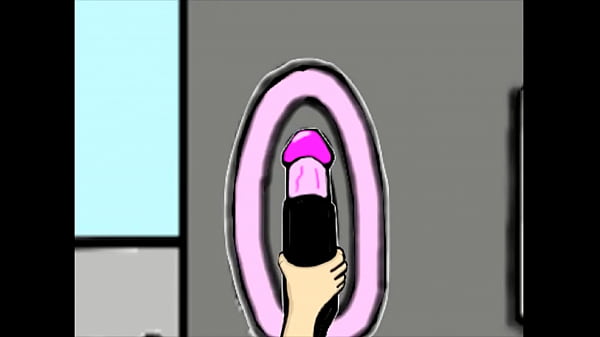 Black haired hottie sticks prosthetic in ass 