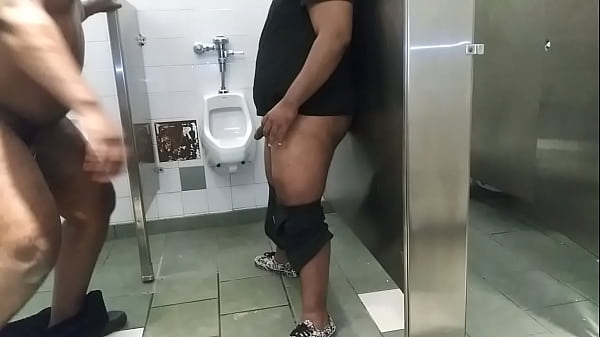 SERVICING IN THE MEN'S BATHROOM 