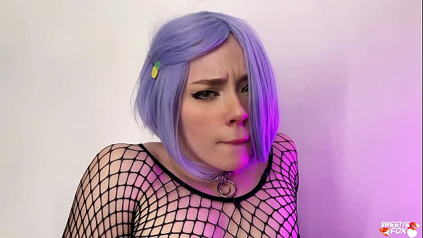 Hot Girl in Mesh Bodystockings Sensual Masturbate Pussy Sex Toy 