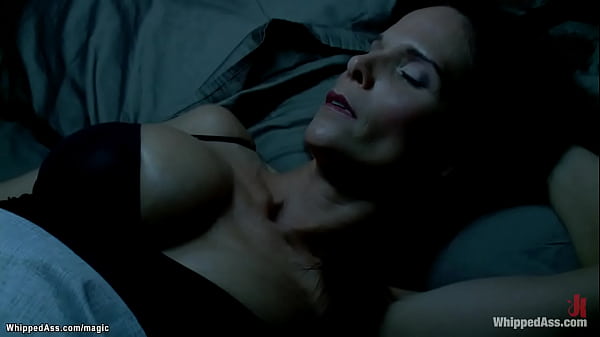 Redhead stepdaughter Elle Alexandra spanks big ass stepmother Syren De Mer in the kitchen then fingers and fists her pussy in rope bondage 