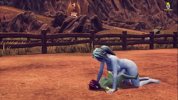 Big Dick Futa Elf Gives Petite Goblin Female Multiple Creampies. 3D game play 