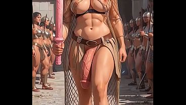 Realistic, Beautiful Futanari Women Fuck Males Rough With Their Huge Dicks. Ai thumbnail