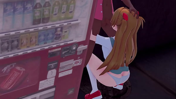 Redhead asuka sucking a bbc in alleyway