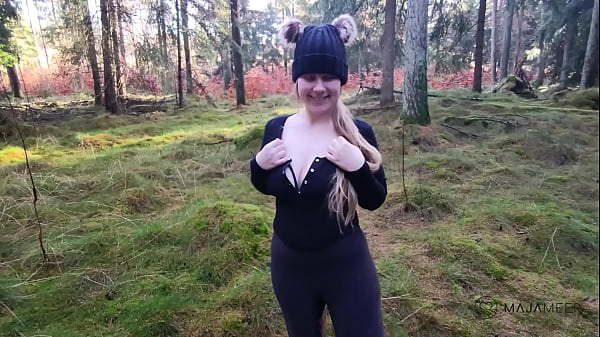 BBW girl Maja gets fucked in the forest! 