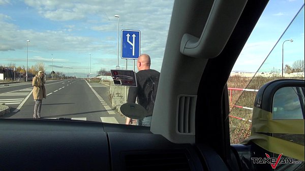 Play MP4 - Takevan Almost crahshed blonde on the road get great medicine in driving car