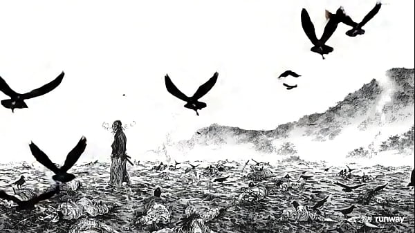 With a calm of Samurai chill music