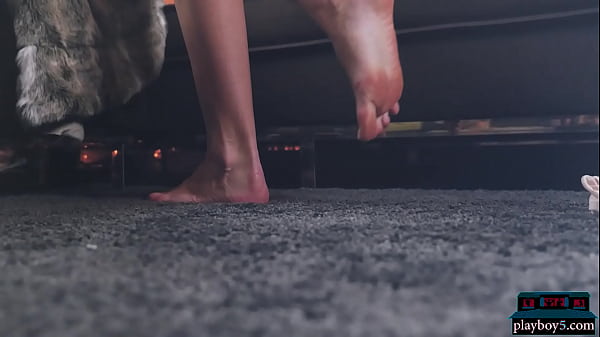 Petite Playboy_model Hailey Afton divine living and gets naked_at home