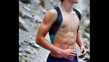 Gay Day On A Mountain Hike - Ai Generated Scenes And Memories From Guys' Climbing The Trail And Having Fun Along The Way thumbnail