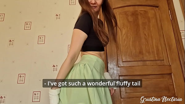 I ordered a kitten but they sent me a furry girl first i was upset but the i let her to lick my dick inserted anal tail plug and fucked her tight pussy 