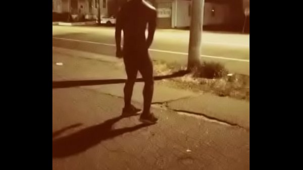 Buck ads naked dude in public with a hard on stroking I  front of passing cars 