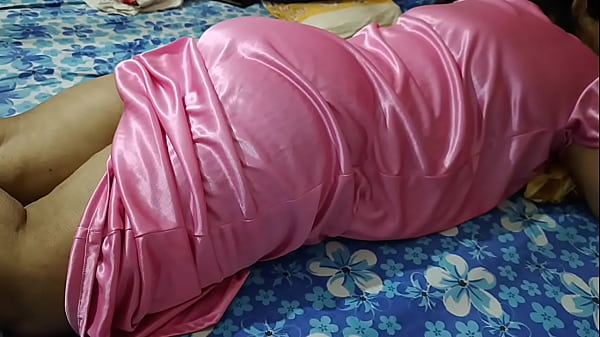 Bhabiin PinkDress Enjoyed with her_Big Ass