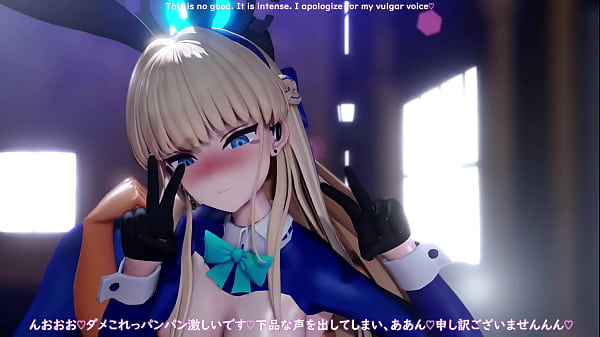 Toki faints with a double peace sign until he climaxes with a piston reverse bunny ver 