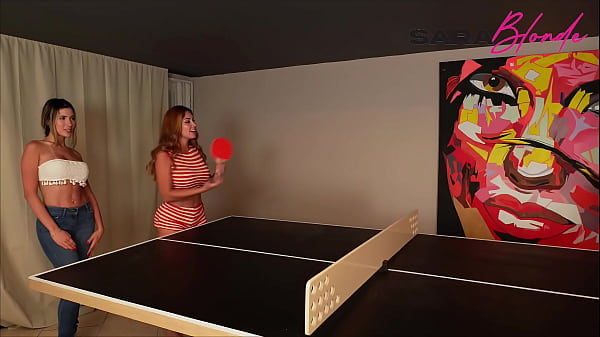REAL THREESOME - Married women fuck a young athletic man and get cum on their faces - Sara Blonde and Ambar Prada