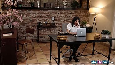 Latin Giselle Amore convinces her business partner Penelope Woods to try nudism.The sexy latina licks the small tits petite brunettes shaved pussy 