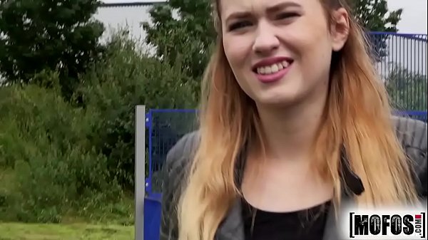 Slutty brunette sucks cock in the park